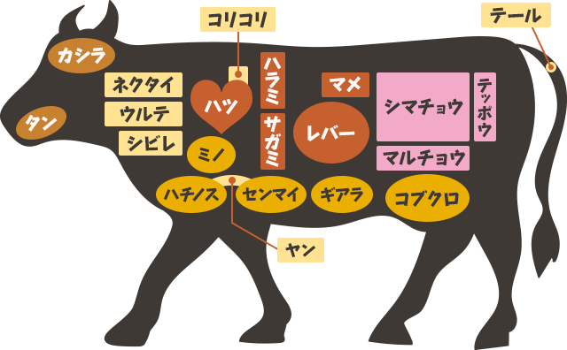 部位別「牛ホルモン」の特徴・味・おすすめの食べ方を徹底調査！ - 黒毛和牛どっとこむ